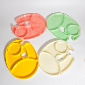 Vintage Mid Century Modern Snack-Master Individual Serving Trays 60s